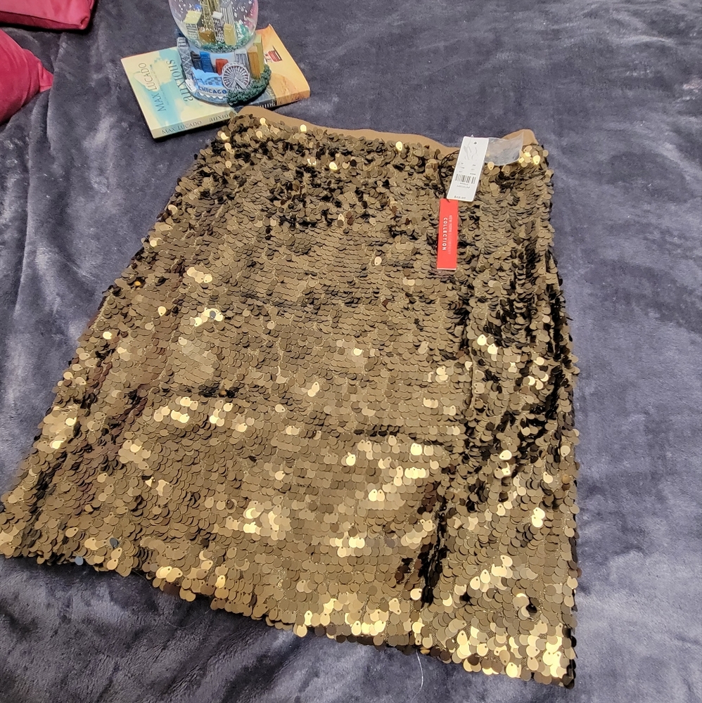 NWT New York & Company skirt Bronze Color